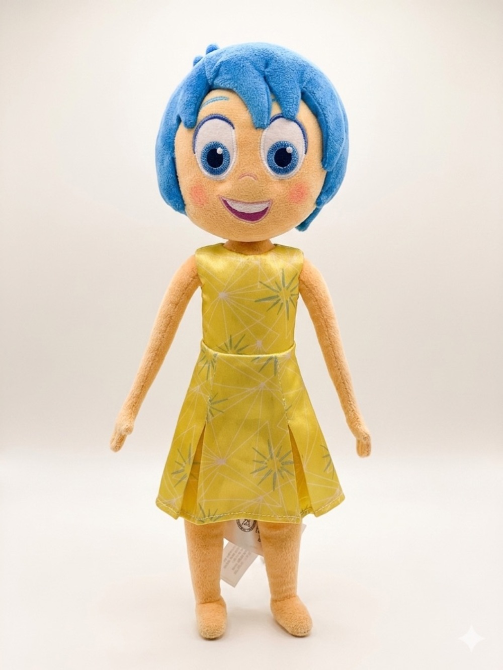 Disney Store Pixar Inside Out Joy Plush Stuffed Animal Toy 14” Yellow Dress